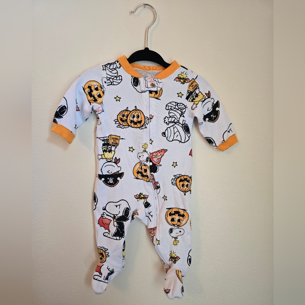 0-3m Halloween Baby Footed Pajamas